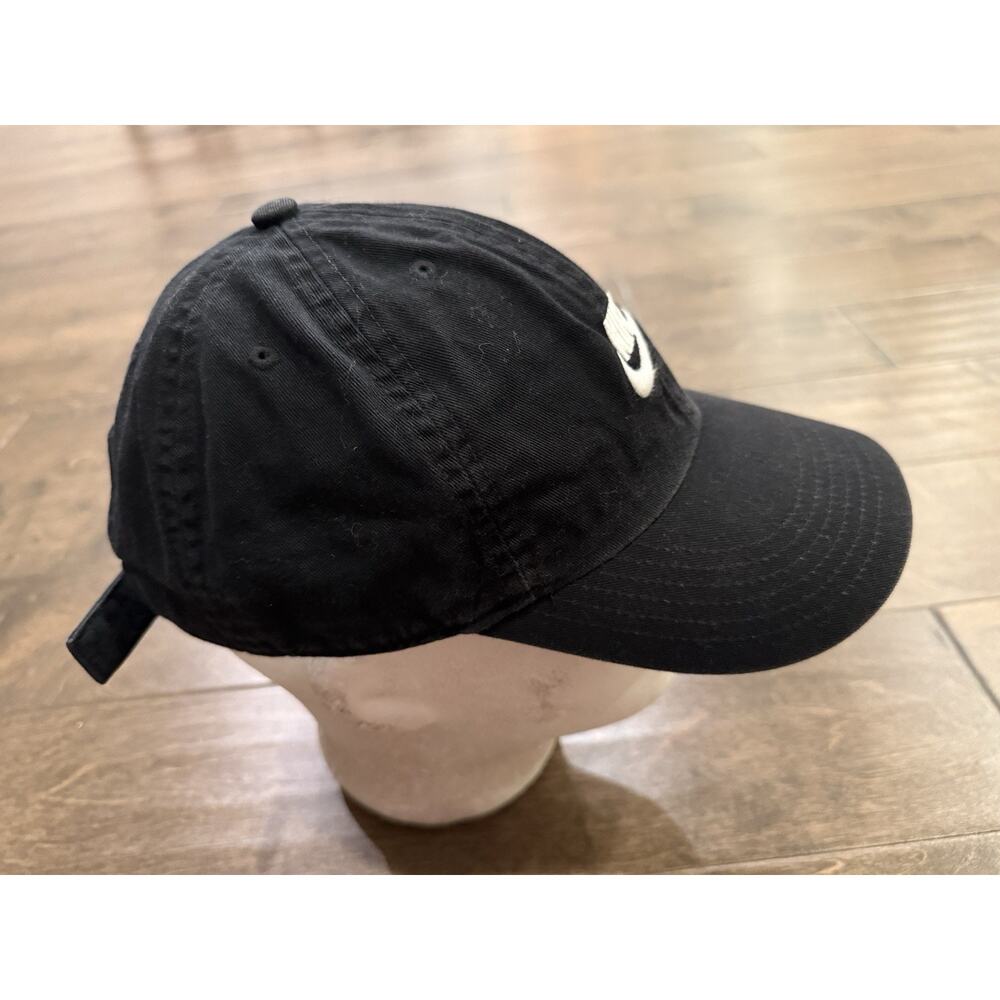 Nike Heritage86 Youth Kids Unisex Black Adjustable Strapback Hat Baseball Cap - Picture 4 of 9